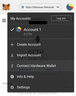 Connect a hardware wallet to your Metamask wallet