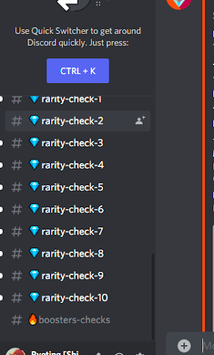RaritySniper discord rarity check channels