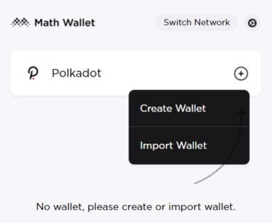 create a wallet for polkadot network