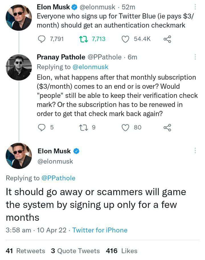 elon on scammers 