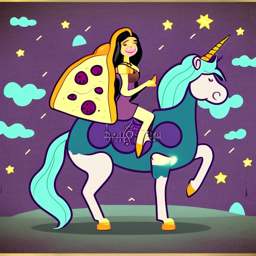 WendyO riding her pineapple pizza fueled unicorn